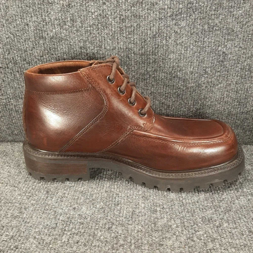 KENNETH COLE Reaction Lug Sole Leather Casual Boot 7.5 Vintage Chukka Y2K Look